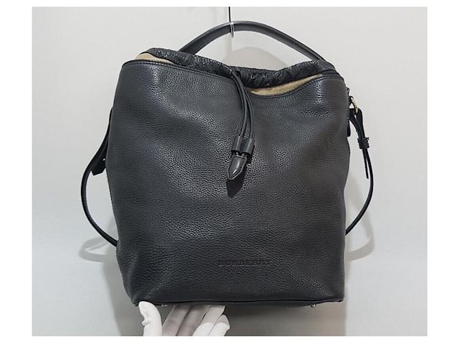 Burberry Borsa Hobo in pelle nera Nero - vista 2