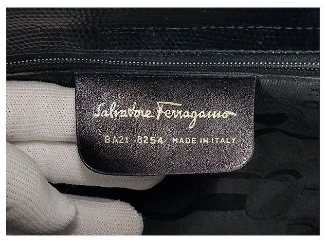 Salvatore Ferragamo Borsa a Spalla Bara Decoration Nero - vista 10