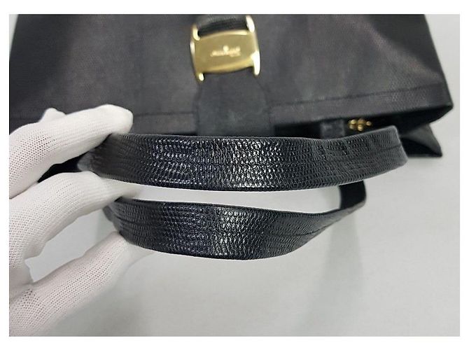 Salvatore Ferragamo Borsa a Spalla Bara Decoration Nero - vista 6