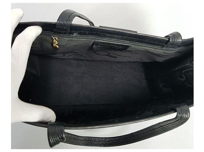 Salvatore Ferragamo Borsa a Spalla Bara Decoration Nero - vista 9