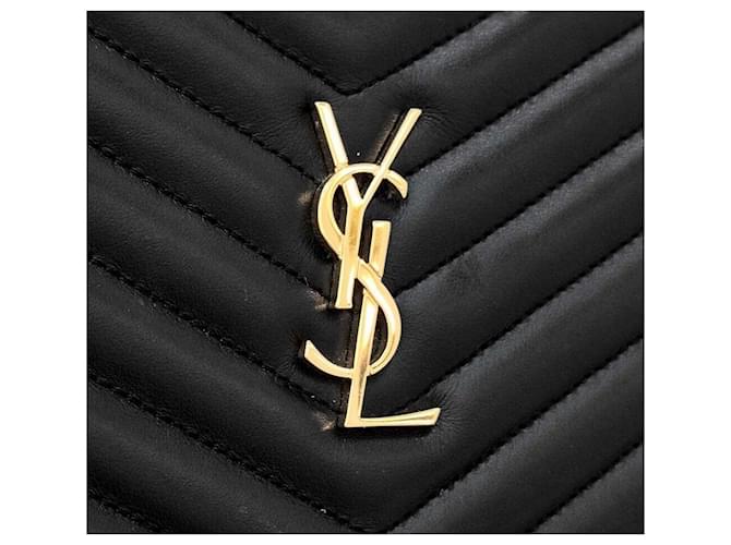 Saint Laurent Clutch Monogram Large Nero - vista 5