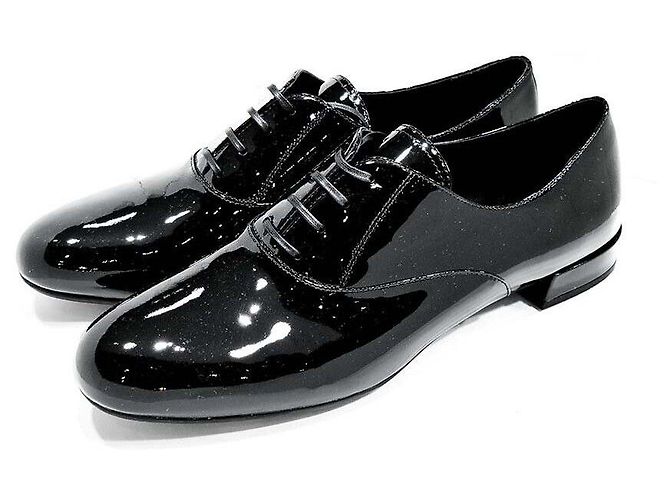 Prada Lacklederschuhe Schwarz - Ansicht 2