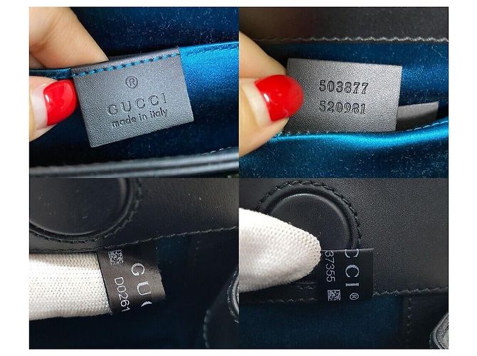 Gucci Borsa a tracolla Ophidia in scamosciato con catena Nero - vista 10