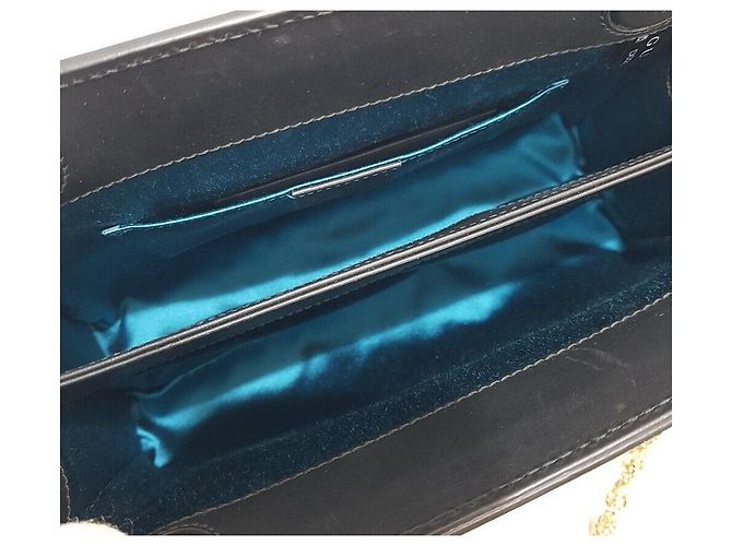 Gucci Borsa a tracolla Ophidia in scamosciato con catena Nero - vista 8