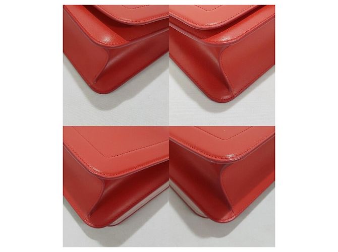 Salvatore Ferragamo Borsa a Spalla Ferragamo Barabow Flap Chain Rosso - vista 7