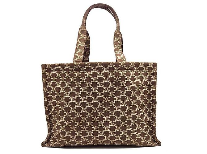 Céline Cabas Tie Large Marrom - vista 3
