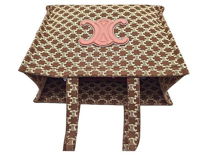 Céline Cabas Tie Large Marrom - vista 6