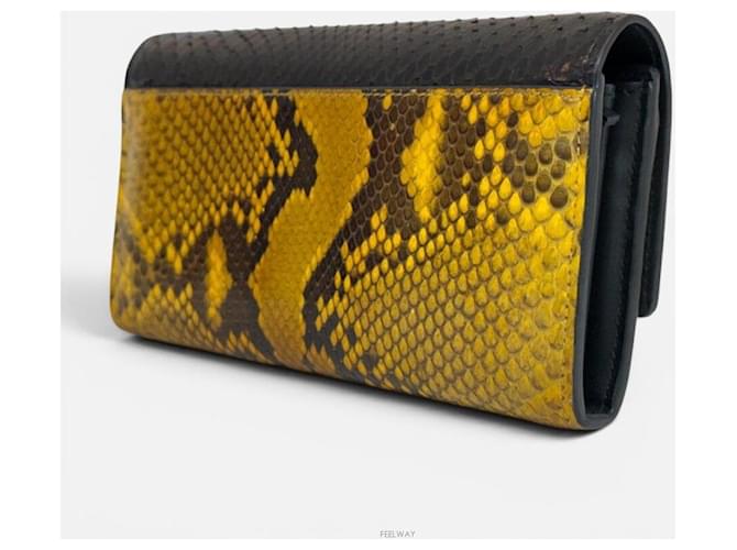 Gucci Cartera larga de pitón Castaño - vista 2