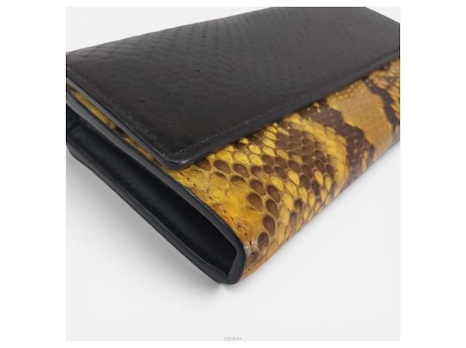 Gucci Cartera larga de pitón Castaño - vista 3