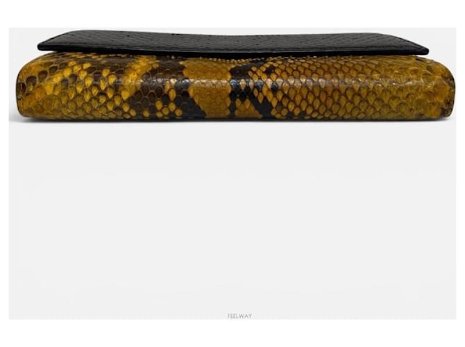Gucci Cartera larga de pitón Castaño - vista 4
