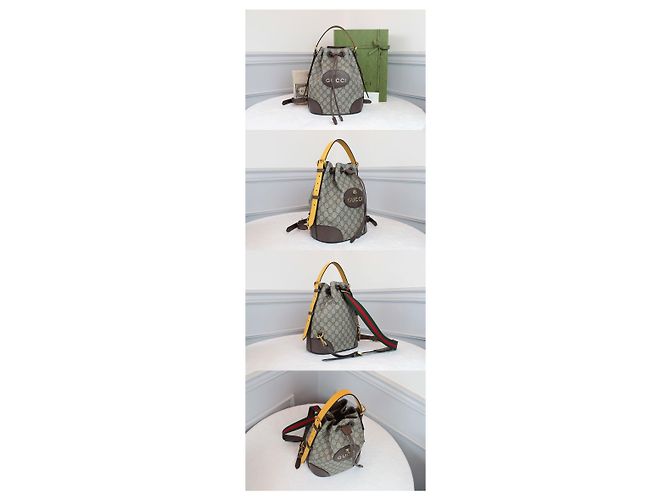 Gucci Neo Vintage Drawstring Bucket Pack Rucksack Mehrfarben - Ansicht 12