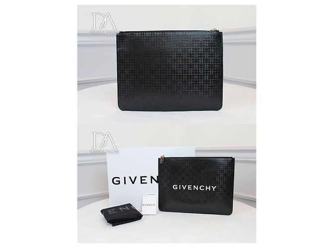 Givenchy Pochette con logo in rilievo liscio - vista 3