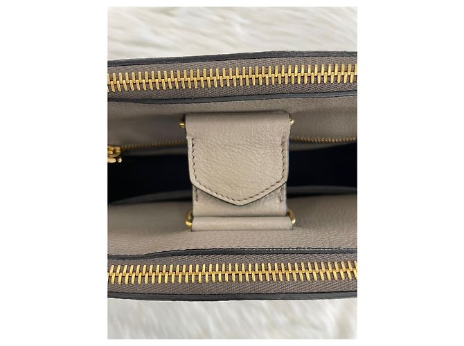 Prada Borsa Tote Vitello Daino Grigio chiaro Marrone - vista 23