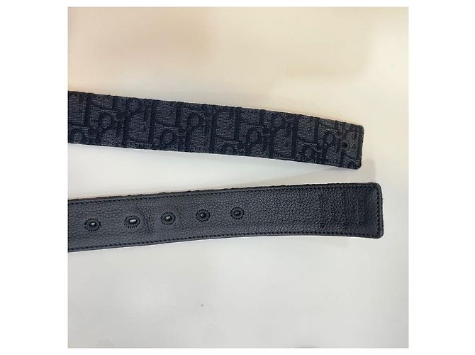 Dior Oblique Men's Reversible Belt Strap Set with Straps CD Ruthenium Buckle Brown - view 7