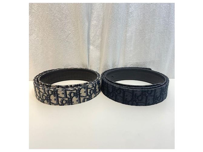 Dior Oblique Men's Reversible Belt Strap Set with Straps CD Ruthenium Buckle Brown - view 8