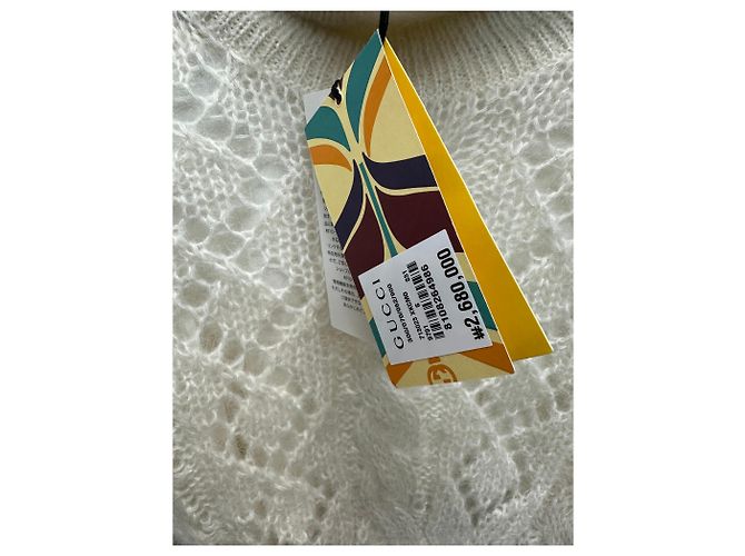 Suéter de punto de mohair Gucci Adidas Blanco - vista 7