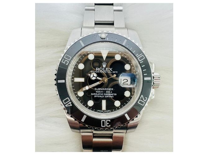 Relógio masculino Rolex Submariner Date em aço Preto - vista 7