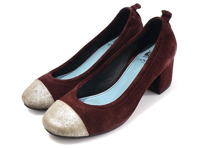Lanvin Ballerine con punta rinforzata in scamosciato bordeaux Rosso - vista 2