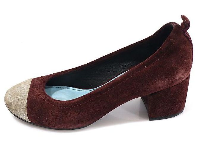 Lanvin Ballerine con punta rinforzata in scamosciato bordeaux Rosso - vista 3