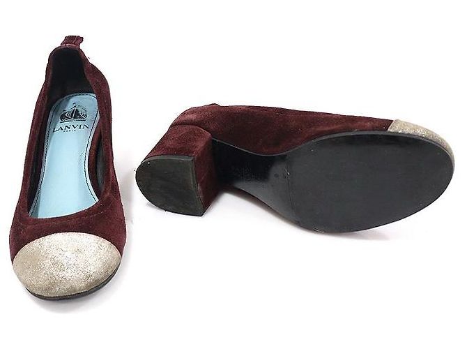 Lanvin Ballerine con punta rinforzata in scamosciato bordeaux Rosso - vista 5