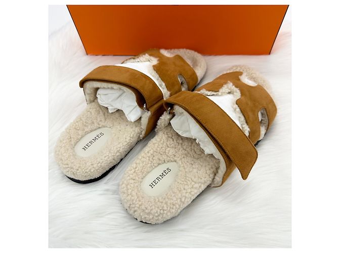 Hermès Sandali e pantofole in shearling da uomo Sifré Multicolore - vista 5