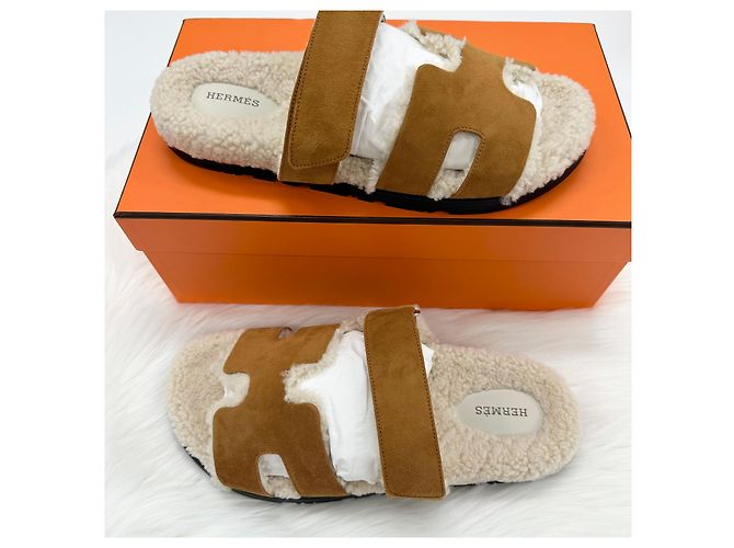 Hermès Sandali e pantofole in shearling da uomo Sifré Multicolore - vista 6