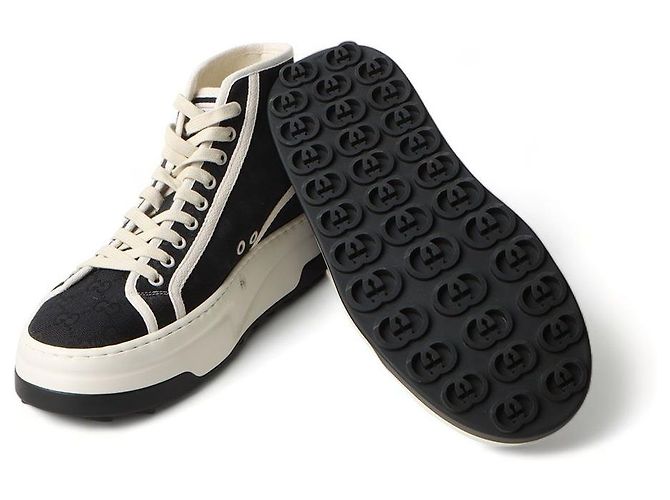 Gucci Sneakers alte GG Tennis Nero - vista 6