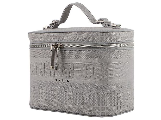 Dior Tote Bag Vanity da Viaggio con Ricamo Cannage Marrone - vista 2