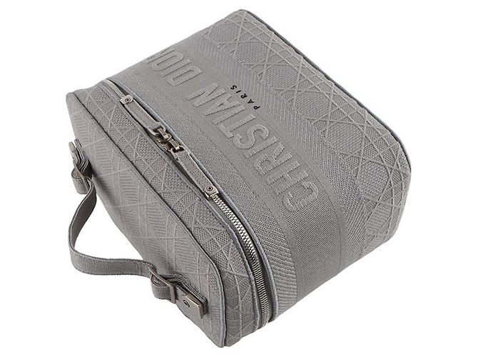 Dior Tote Bag Vanity da Viaggio con Ricamo Cannage Marrone - vista 4