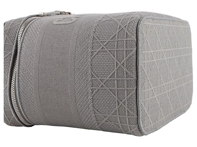 Dior Tote Bag Vanity da Viaggio con Ricamo Cannage Marrone - vista 5