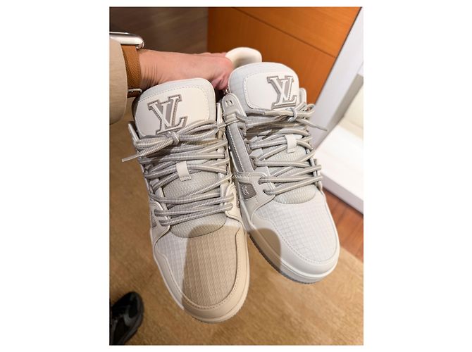 Louis Vuitton LV Trainer Sneaker Grau Orange - Ansicht 3