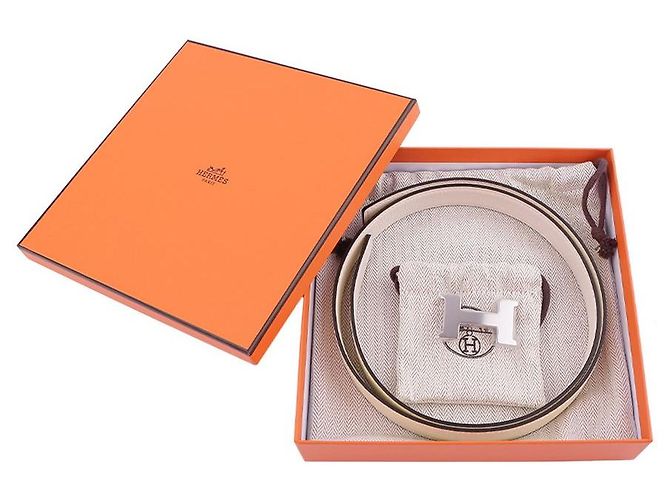 Hermès Correa Reversible de Cuero Mini Constance Dorado - vista 11