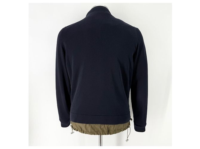 Moncler Herren Reversibler Windbreaker Strickjacke Blau - Ansicht 11
