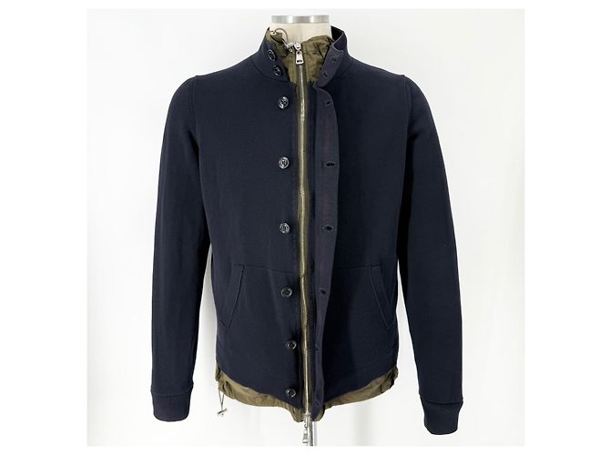 Moncler Herren Reversibler Windbreaker Strickjacke Blau - Ansicht 7