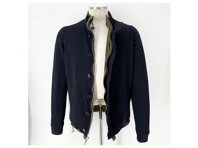 Moncler Herren Reversibler Windbreaker Strickjacke Blau - Ansicht 8