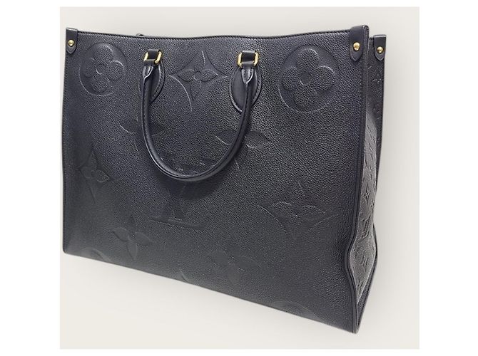 Louis Vuitton Borsa Tote Onthego in monogramma Empreinte nero - vista 2