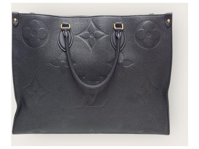 Louis Vuitton Borsa Tote Onthego in monogramma Empreinte nero - vista 5