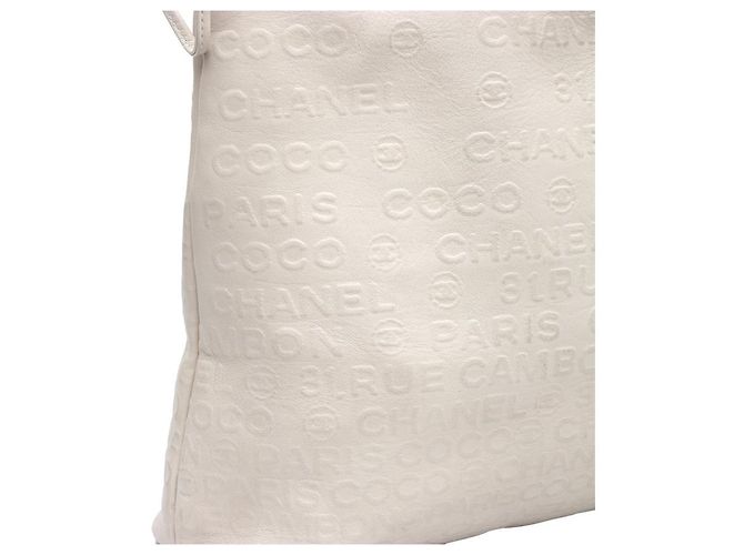 Chanel Borsa Tote Cream Coco Gabin Bianco - vista 15