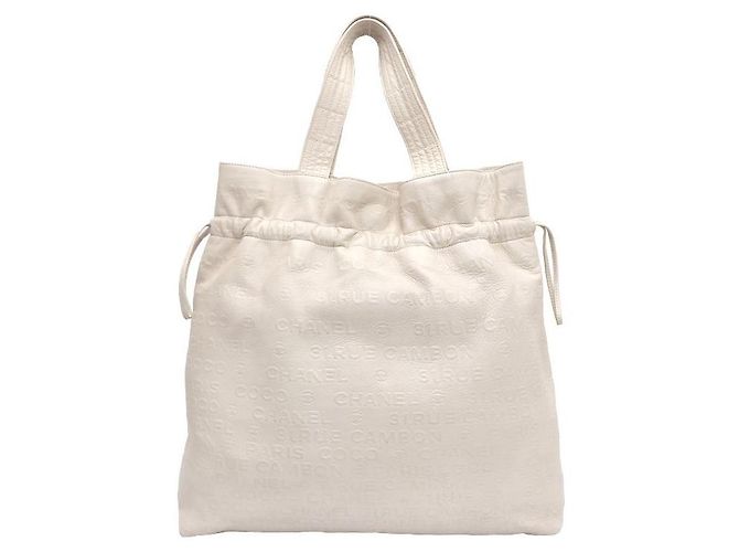 Chanel Borsa Tote Cream Coco Gabin Bianco - vista 2