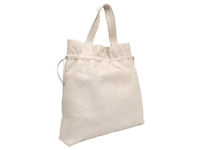 Chanel Borsa Tote Cream Coco Gabin Bianco - vista 3