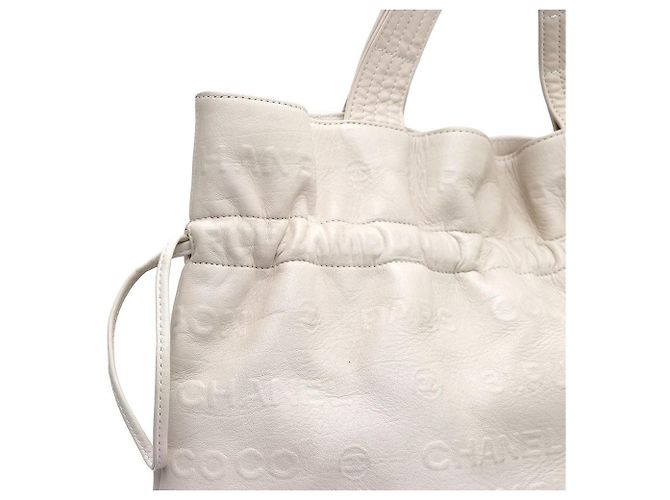 Chanel Borsa Tote Cream Coco Gabin Bianco - vista 4