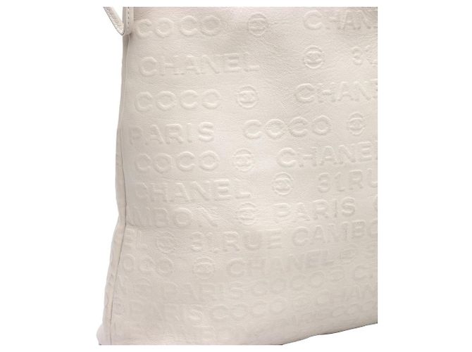 Chanel Borsa Tote Cream Coco Gabin Bianco - vista 5