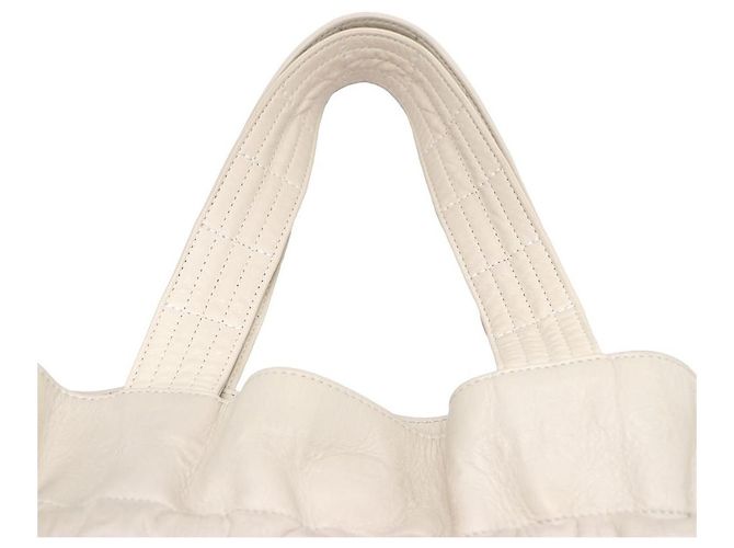 Chanel Borsa Tote Cream Coco Gabin Bianco - vista 7