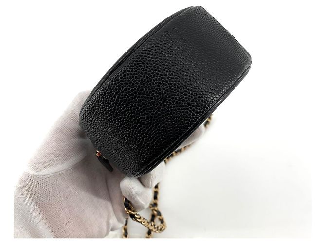 Chanel Borsa Tambour Rotonda in Caviar - Borsa a Tracolla Multicolore - vista 7