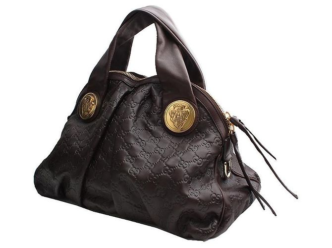 Gucci Deep Brown Hysteria Sima Leder Tote Bag Braun - Ansicht 2