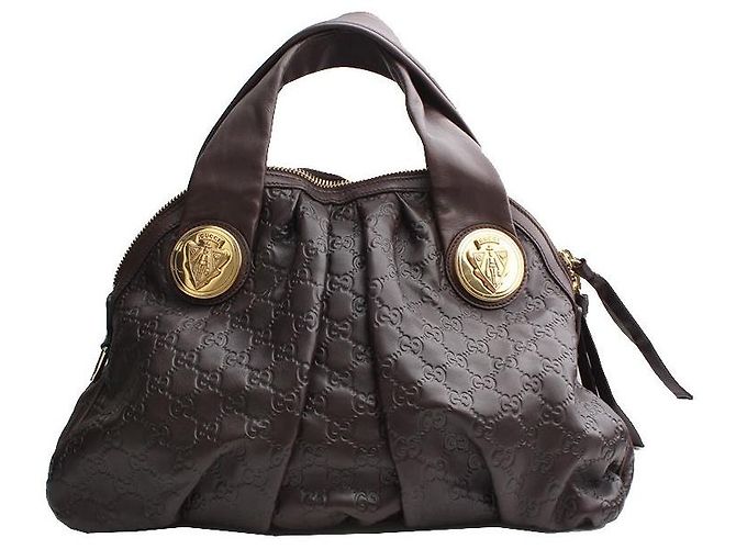 Gucci Deep Brown Hysteria Sima Leder Tote Bag Braun - Ansicht 3