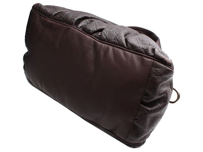 Gucci Deep Brown Hysteria Sima Leder Tote Bag Braun - Ansicht 4