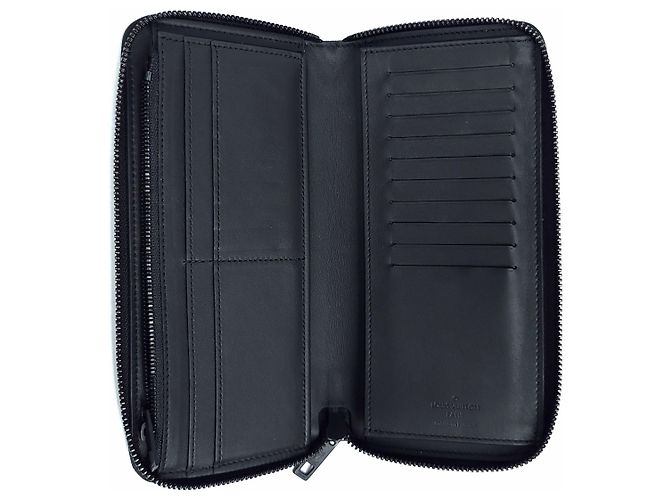 Louis Vuitton Carteira longa com zíper Aerogram Preto - vista 6