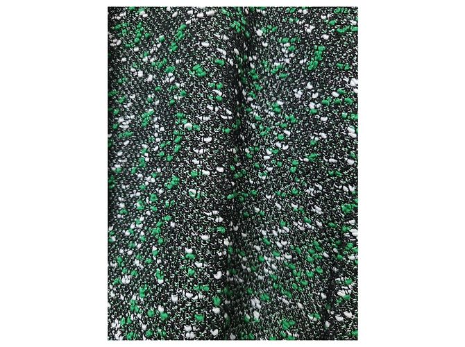 Louis Vuitton Chaqueta de bouclé verde con broche dorado - vista 3