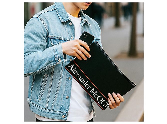 Alexander Mcqueen Clutch con stampa logo Rosso - vista 8